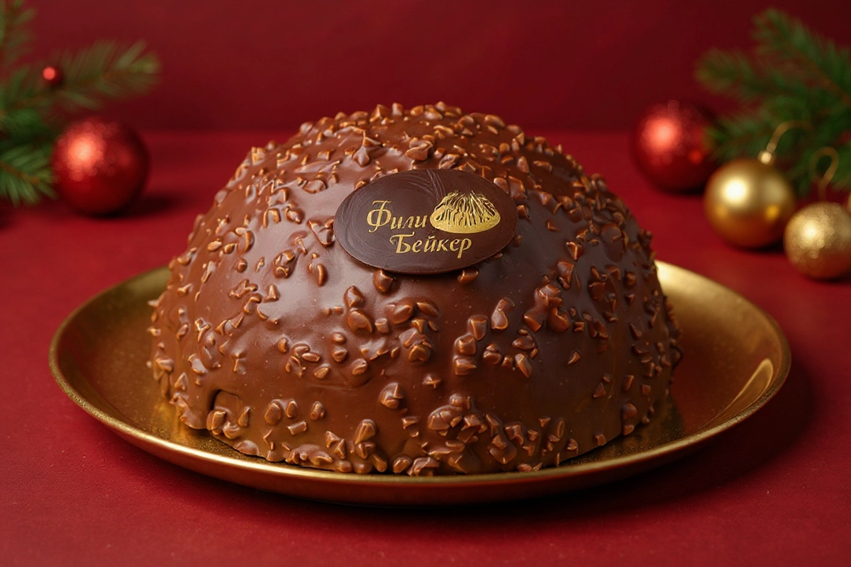 Торт Эскимо Московский — новогоднее оформление